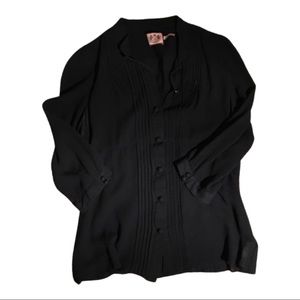 Juicy couture black button down blouse